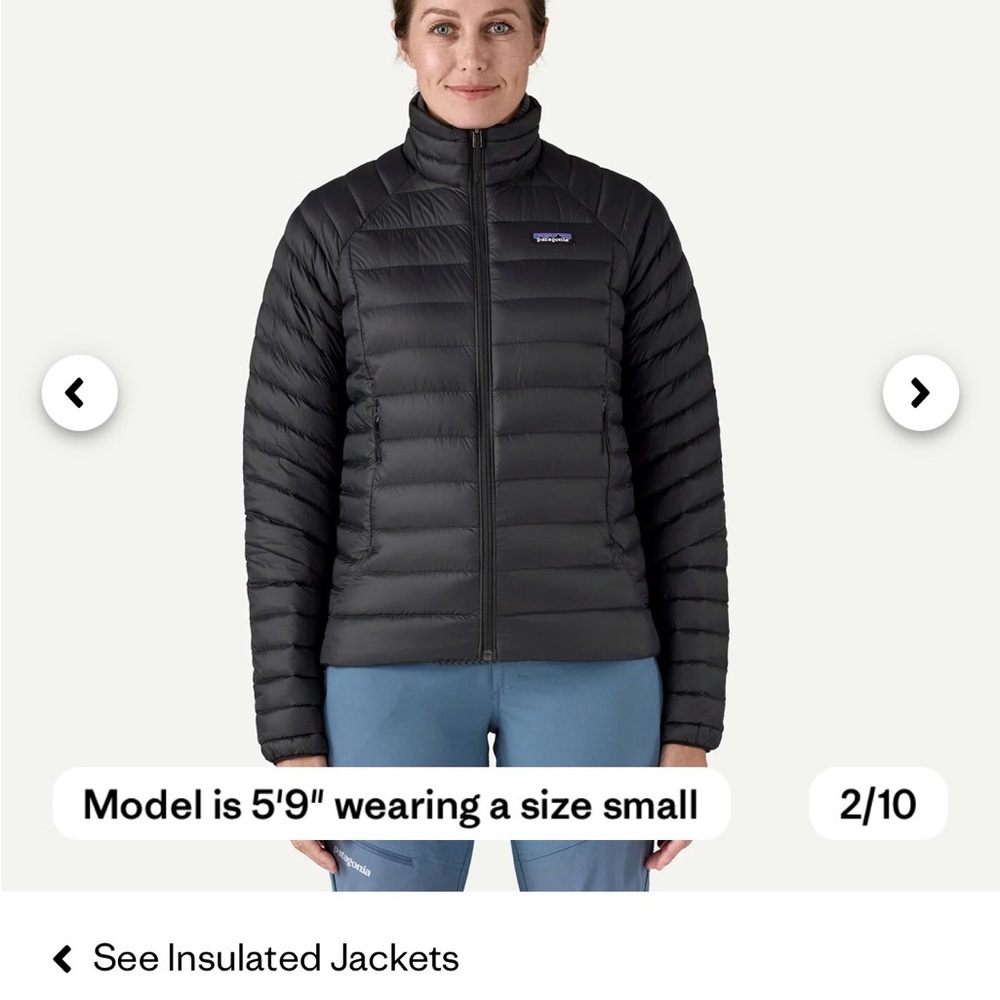 Patagonia Women's black insulated down Puffer Jacket